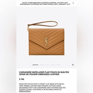 CASSANDRE MATELASSÉ FLAP POUCH IN QUILTED GRAIN DE POUDRE EMBOSSED LEATHER